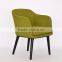 Cocktail Lounge Night Club Chairs in Stylish Retro Olive Green Fabric