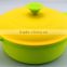 round silicone cooking microwave steamer /silicone food storage container/microwave food container
