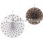 Brown and white POLKA DOT Paper Hanging Fans Wedding Decoration