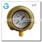 High quality 2.5inch bottom mount brass casing with outside brass bayonet pressure gauge