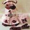 butrerfly Dog Harness Dress 4 Piece Set includes Dress, Hat, Panties