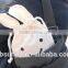Printing rabbit shaped good quality cheap price cotton drawstring bag