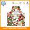New Design custom printed cotton red cooking kitchen apron red printed kitchen apron