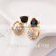 Hot Sell women Fashion Earrings Fashion jewelry Lovely Rinestone Cat Earrings stud earring