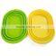 Creative Telescopic Foldable Silicone Food Container Bowl With Cutlery Microwave Oven