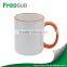 Sunmeta11oz Sublimation Blank Ceramic Color Rim Handle Mug (SKB02)