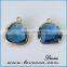 Fashion Gold Silver Plated Carved Framed Glass Pendant Jewelry