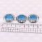 Paved Zircon Agate Druzy Stone Beads, Gem stone Charm Light Blue Round Faceted Agate Connector Beads For Jewelry Making
