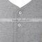 Grey Custom Active Short Sleeve Button Blank Men Baseball Jersey