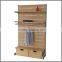 Wooden Supermarket Island Gondola Shelf with Drawers