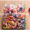 Three colours mixed transparent crystal stone elastic hair band
