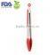 Full size Silicone tongs in green color,food serving tong