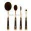 Professional toothbrush shape 4pcs rose gold oval makeup brush set wholesale makeup brushes