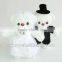 Custom top quality handmade plush soft toys wedding couple toy