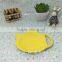 Made in China stocked dinnerware yellow ceramic dish