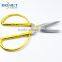 S11006 FDA qualified 6-3/4" Zinc-Alloy gold handle tailor ribbon scissors