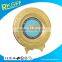 Zinc alloy Custom made tourism gold souvenir plate with Display Stand