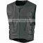 Leather Motorbike Vest with functional zips detail