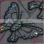 Butterfly embroidery sequin fabric, sparkle french lace organza fabric for dress