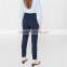 Logo Accepted Graceful Breathable Navy Blue Jogger Skinny Leg Dress Pants