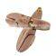 American red cedar wood type wooden shoe stretcher with metal cap