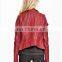 cheap price red leather usa motor jacket for women made in china OEM service