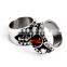 Fashion Onyx Stone Men Silver Titanium Ring