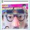 Fancy Dress Nose Party Plastic Novelty Funny Glasses with Eyebrow Mustache HPC-0680