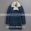 Custom mens suede coat lambswool lining warm winter windbreaker long coat