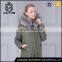 Raccoon fur collar fur coat womens winter jacket colorful fur parka