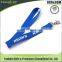 New arrival custom cheap printed polyester blue lanyards no minimum order