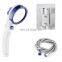 Hot Sale 3 Function Button Control Rainfall Shower Head Set