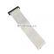 Adjustable white elastic hook and loop fastener tape  with buckle