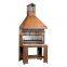 Outdoor Heater Corten Steel Fire Pit and Stainless Steel Grill