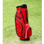 Custom red and black color polyester material golf cart bag