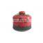 China msds butane gas 230g and screw valve butane gas cartridge