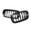 1 Pair Gloss black Single Slat Line Front Grille Kidney grill for BMW X5 X6 F15 F16 2014 2015 2016 2017