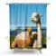 i@home Digital animal print llama polyester shower curtain for bathroom