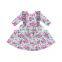 New Product Boutique Quality Kids Clothes Plants Printing Girls Long-sleeved Autumn Dress