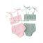 Baby Girls Knitted Clothes Straps Sleeveless Ruffled Vest Top Bloomer Shorts Summer Outfits