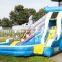 Outdoor Blowup Water Slide Inflatable Shark Bouncer Water Slide With Pool