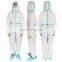 Disposable Coverall Virus Protection Medical Protective Clothing Suit for CE EN 14126 14605 13034 13982 Type 3 4 5 6