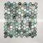 White Color Foshan Hexagon Shape Glass Mosaic Tile Hot Melting Glass Mosaic Tile
