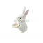 New Factory Custom white ceramic easter bunny rabbit for home decoration