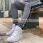 Custom reflective striped muscle trousers hip hop sweatpants men's jogging pants