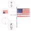 Aluminium Car Multifunctional Antenna Flagpole with USA American Flag for Jeep Wrangler JK