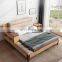 Direct sale of cheap wood bed bedroom furniture double bed flat wooden bed frame