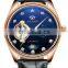 AILANG 8503G Luxury Automatic Tourbillon Moon Phase Function Men Watch Leather Band Diamond Decoration Business Wristwatches