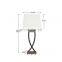 Customized Modern simple hotel villa high-end bedroom table lamp living room study metal & fabric table lamp with wooden base