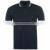 Sialwings Black with white collar with embroidered logo cotton Polo shirt for men